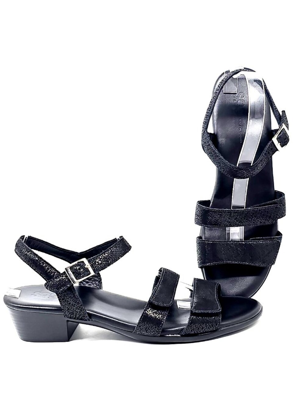SAS Savanna Web Black Heel Strap Tripad Comfort Sandals Women's Size 11 M